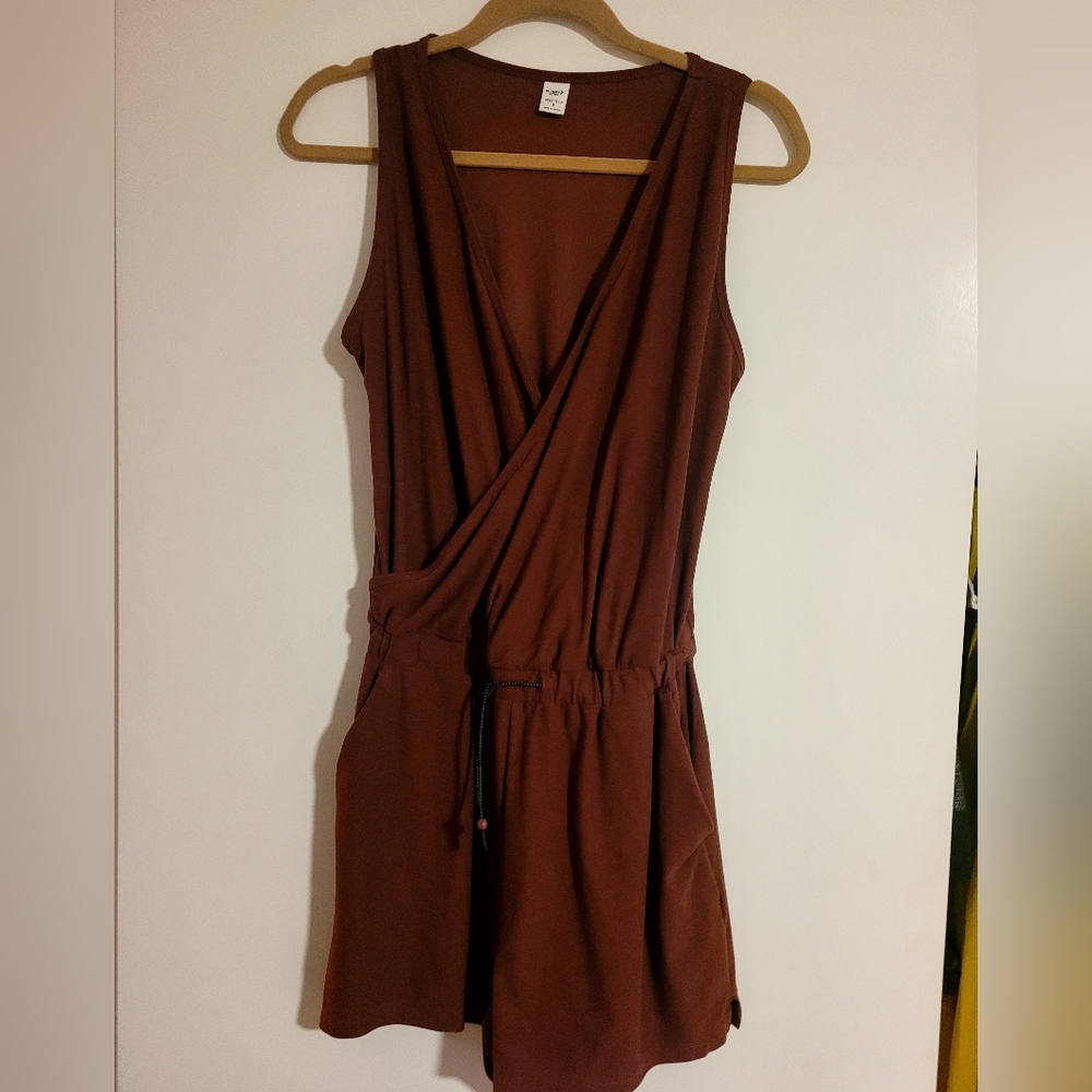 Brown Sleeveless Jumpsuit
